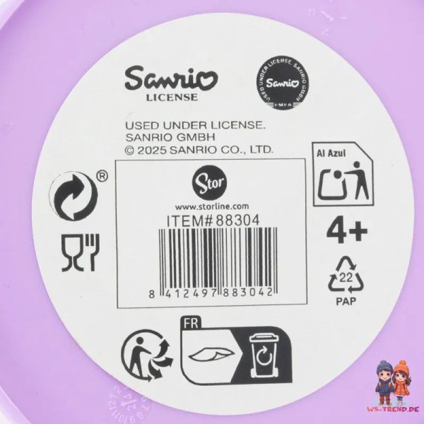 Kuromi Sanrio 2 tlg. Lunch Set Brotdose mit 3 Kammern Trinkbecher 390 ml Schn?ppchen – Bild 5