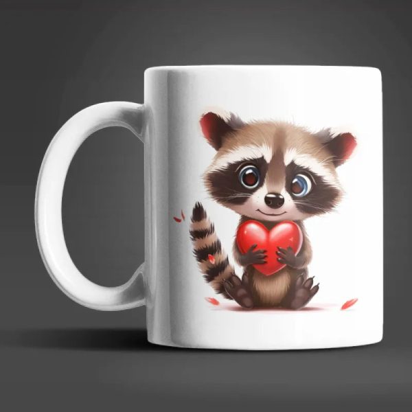 Waschbär I Love You Valentinstag Kaffeetasse Teetasse Tasse Geschenkidee Jetzt online – Bild 3