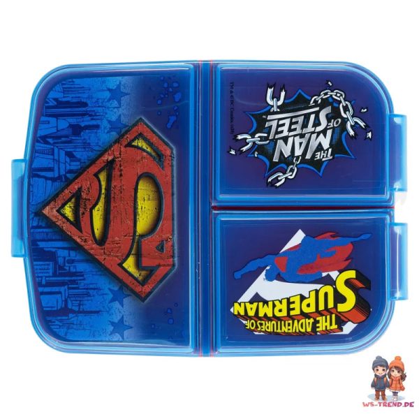 DC Comics Superman 2 teiliges Lunch Set 3 Kammern Brotdose Alu-Trinkflasche Online – Bild 3