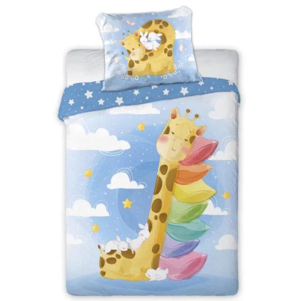 Giraffe Baby Bettwäsche 2tlg Set 100x135 40x60 cm 100% Baumwolle Im Angebot