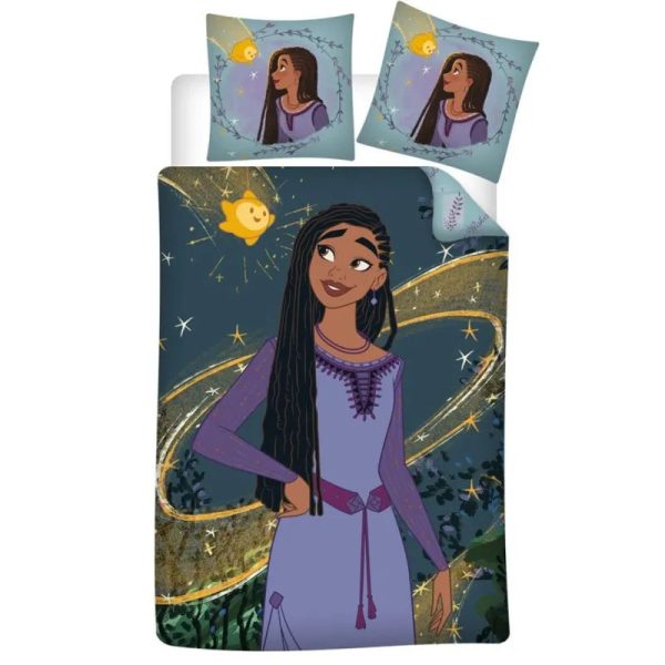 Disney Wish Asha Kinder Bettwäsche Set 135 140x200 65x65 Mädchen Online-Schn?ppchen