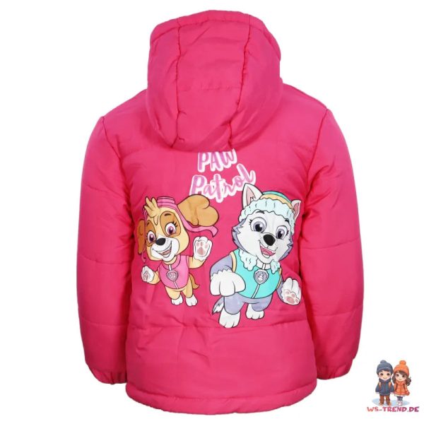 Paw Patrol Kinder Winterjacke Mädchen Jacke mit Kapuze Schn?ppchen – Bild 3