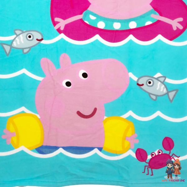 Peppa Wutz Pig George Kinder Mikrofaser Strandtuch Badetuch XL 70x140 Rabatt – Bild 3