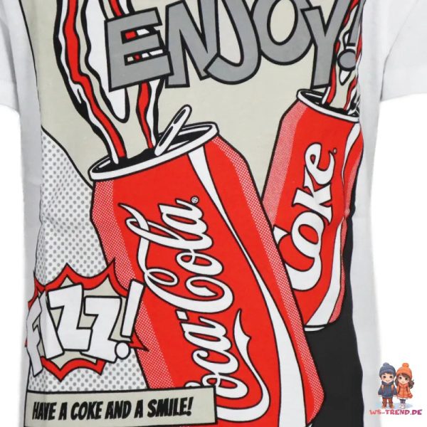 Coca Cola Classic Kinder Jugend Jungen kurzarm T-Shirt Angebot – Bild 3