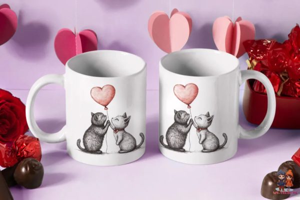 Liebe Love Katze Valentinstag Kaffeetasse Teetasse Tasse Geschenkidee Verkauf – Bild 2