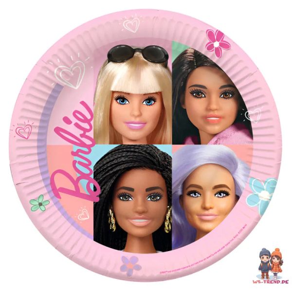 Barbie and Friends Kinder Geburtstag Deko Set 34tlg.Geschirr Partyset Schn?ppchen – Bild 4