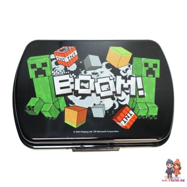 Minecraft Creeper Kinder 2 tlg Lunch Set Brotdose Alu-Trinkflasche 500 ml Online – Bild 4