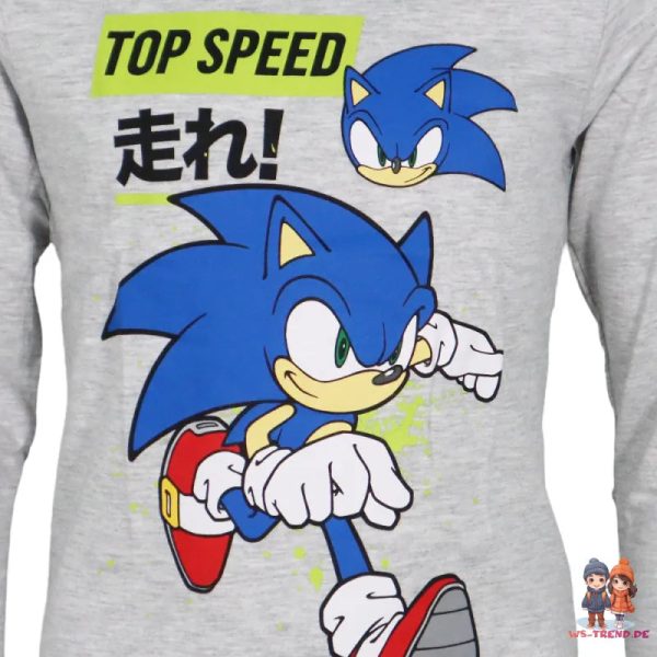 Sonic The Hedgehog Kinder Jungen langarm Shirt Langarmshirt Verkauf – Bild 5