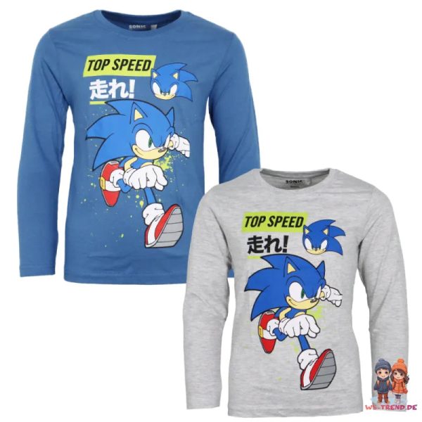 Sonic The Hedgehog Kinder Jungen langarm Shirt Langarmshirt Verkauf