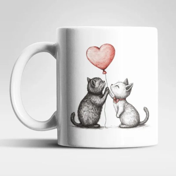 Liebe Love Katze Valentinstag Kaffeetasse Teetasse Tasse Geschenkidee Verkauf