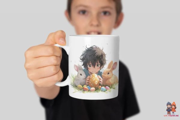 Anime Osterhase Ostereier Ostern Kaffeetasse Teetasse Tasse Geschenkidee Rabatt – Bild 2