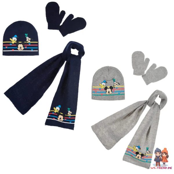 Disney Baby Mickey Maus 3tlg Set Herbst Wintermütze Schal plus Handschuhe Schn?ppchen