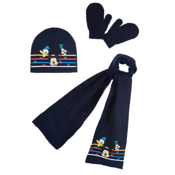 Disney Baby Mickey Maus 3tlg Set Herbst Wintermütze Schal plus Handschuhe Schn?ppchen – Bild 3