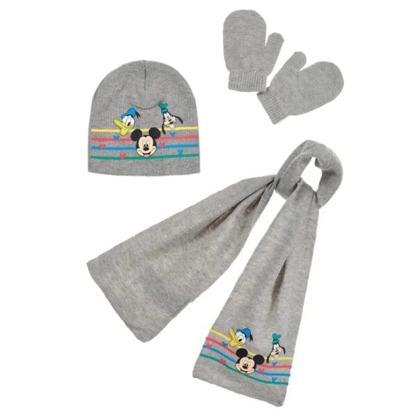 Disney Baby Mickey Maus 3tlg Set Herbst Wintermütze Schal plus Handschuhe Schn?ppchen – Bild 2
